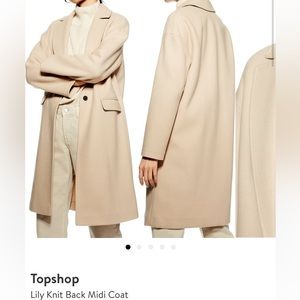 Topshop Lily Back Midi Coat